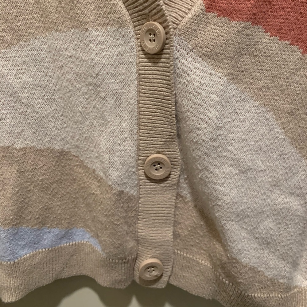 Hollister cardigan crop sweater. Striped. Size M. - Picture 5 of 9